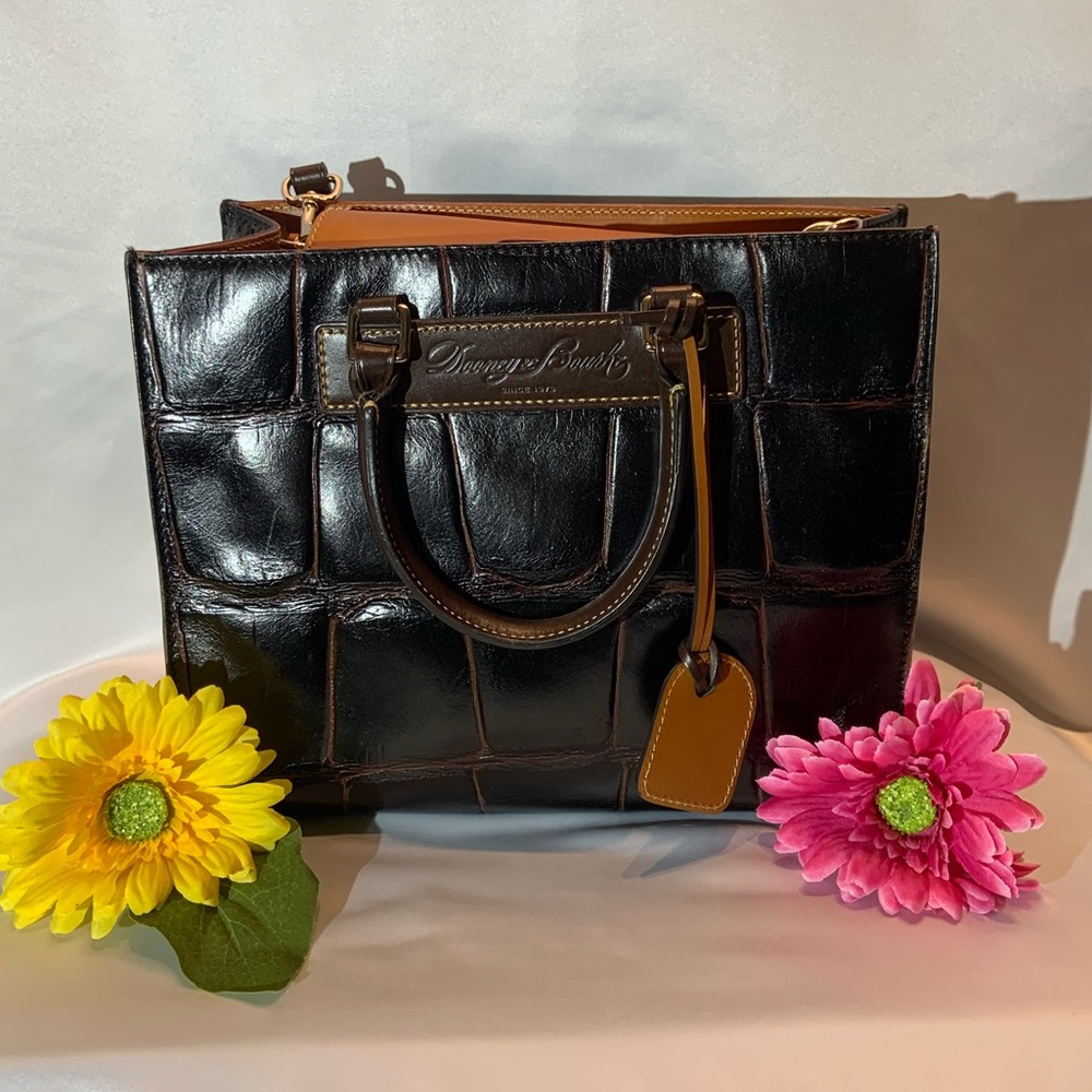 Dooney & Bourke "Janine" Satchel Dark Brown